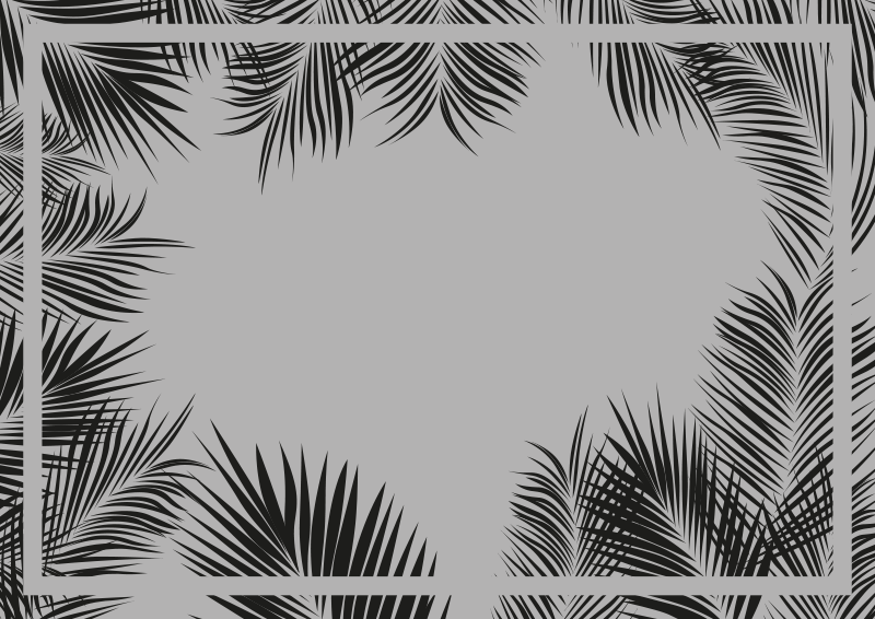 Tapete de vinil para sala de estar padrão samambaia - TenStickers