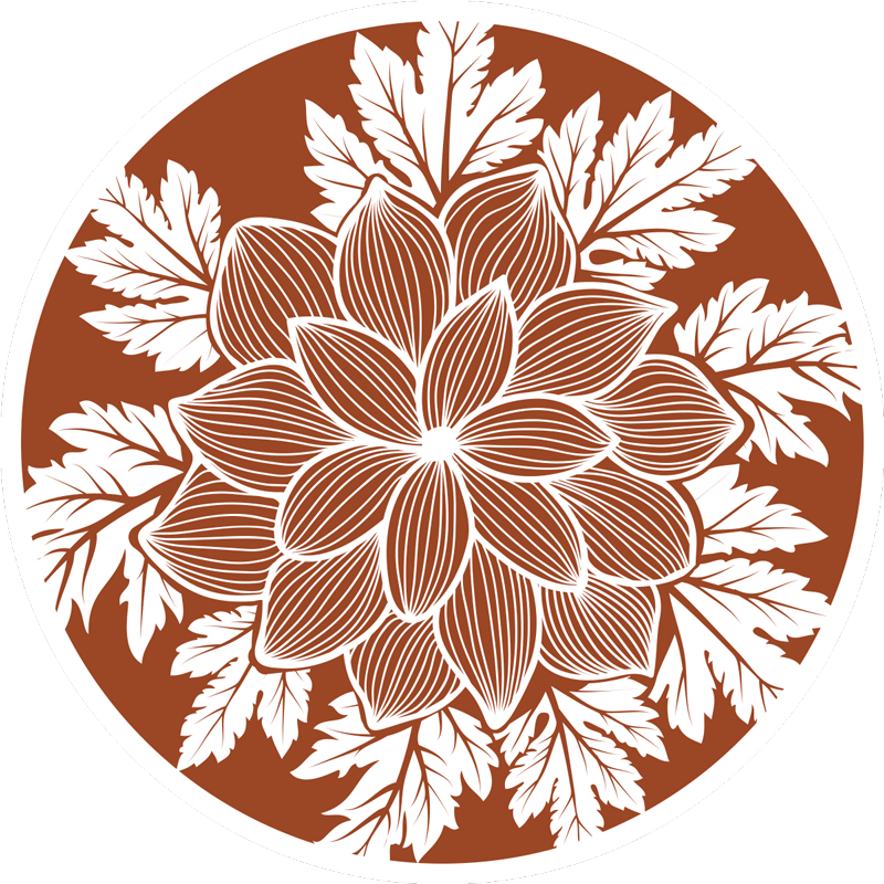 Tapete vinílico flores e plantas com motivo botânico - TenStickers