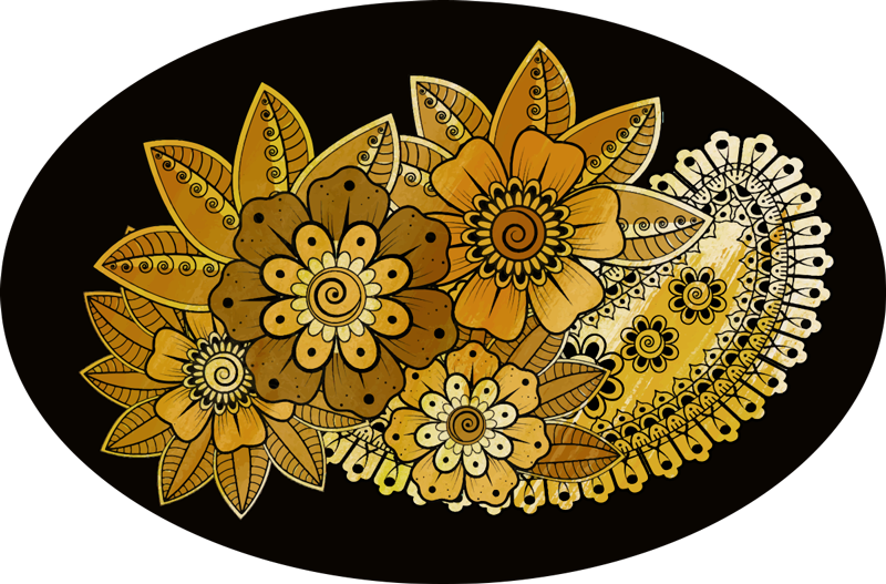 Tapete vinílico de mandala detalhe da mandala - TenStickers