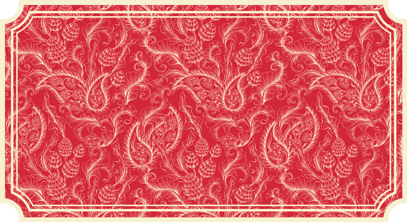 Tapete vinílico vermelho paisley ornamentado - TenStickers