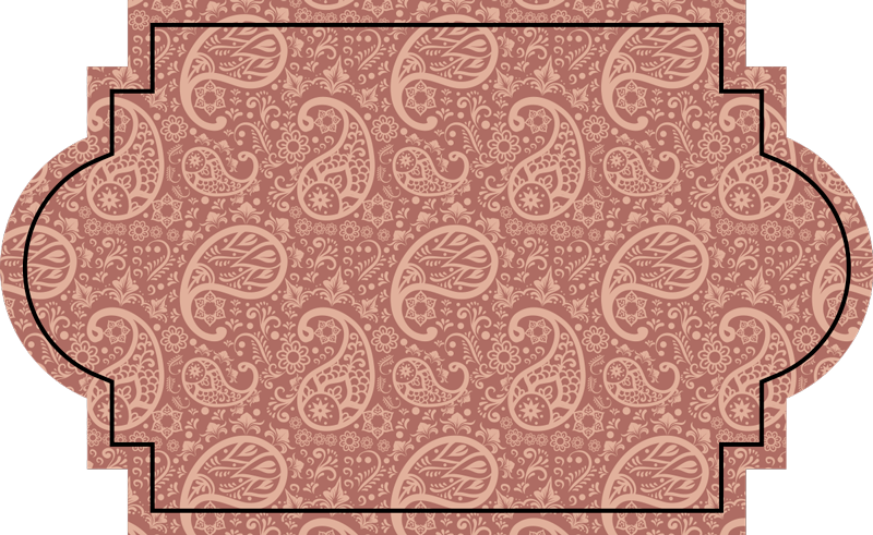 Tapete vinílico texturas design com contorno paisley - TenStickers