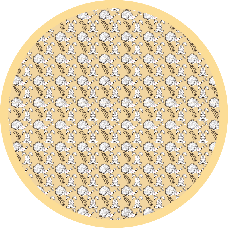 Tapete vinílico para bebés ilustração de ouriço - TenStickers