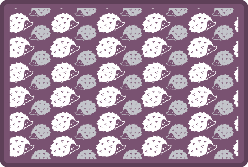 Tapete vinílico infantis ouriços dos desenhos animados - TenStickers