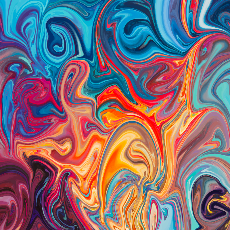 Tapete vinílico texturas cores rodopiantes - TenStickers