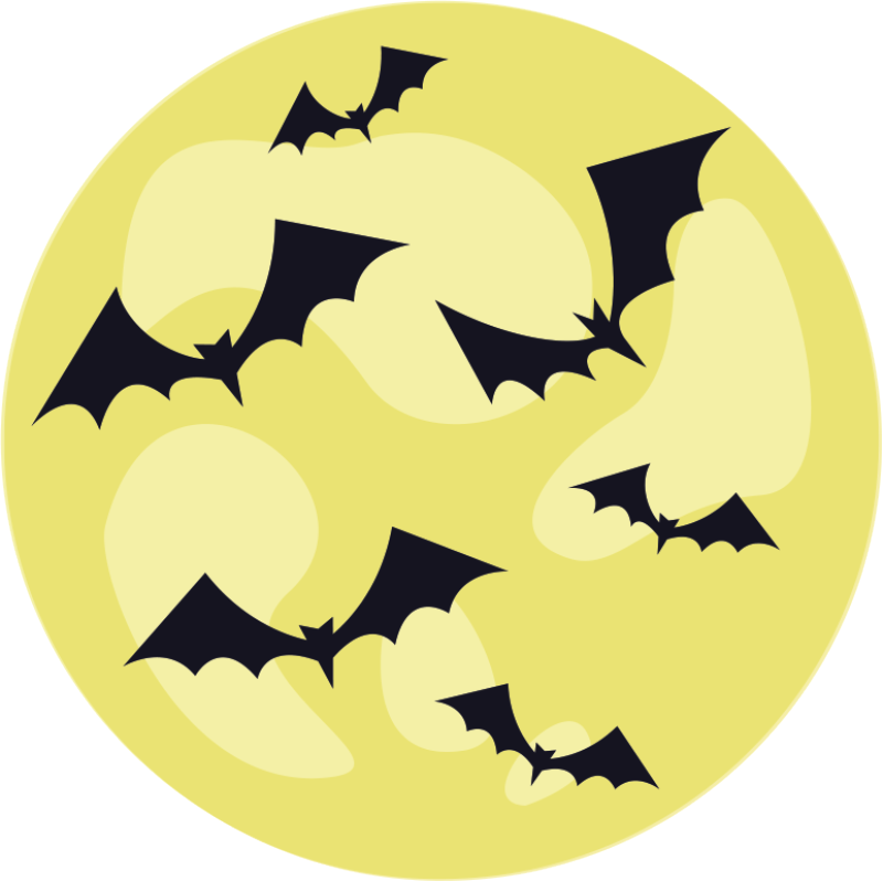Tapete de vinil com padrão de morcego de halloween - TenStickers