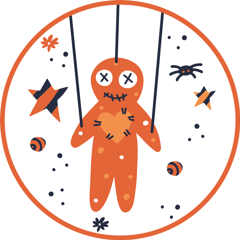 Tapete vinílico halloween pão de gengibre do dia das bruxas - TenStickers