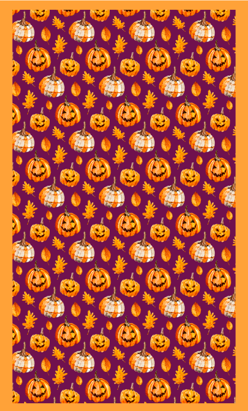 Tapete de vinil abóboras halloween - TenStickers