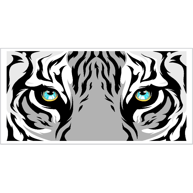 Tapete animal tigre de olhos azuis - TenStickers