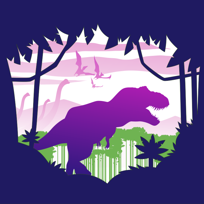 Tapete de vinil de dinossauro roxo infantil - TenStickers