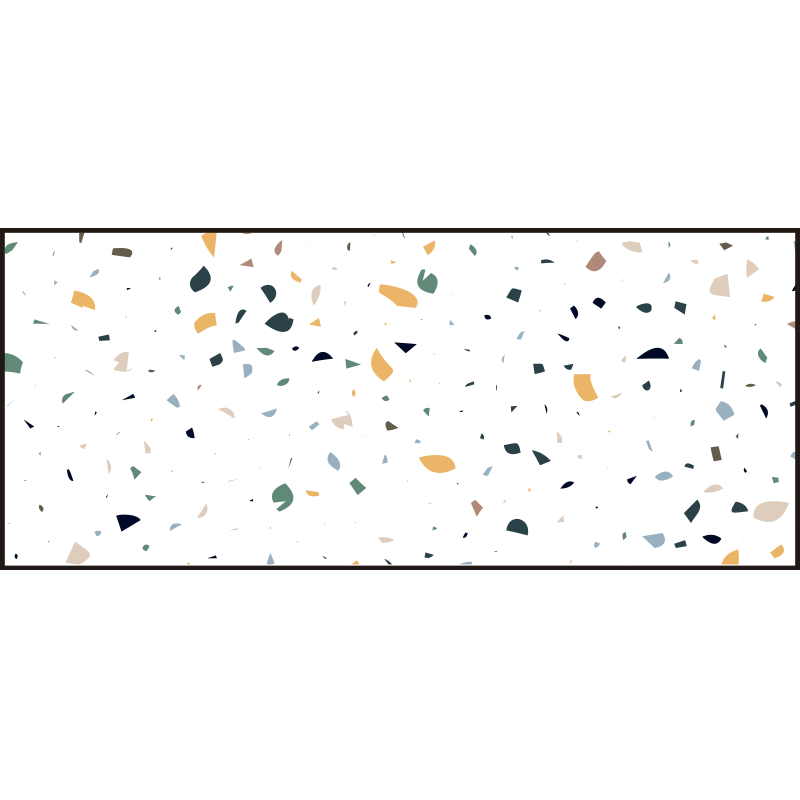 Tapete branco terrazzo minimal - TenStickers