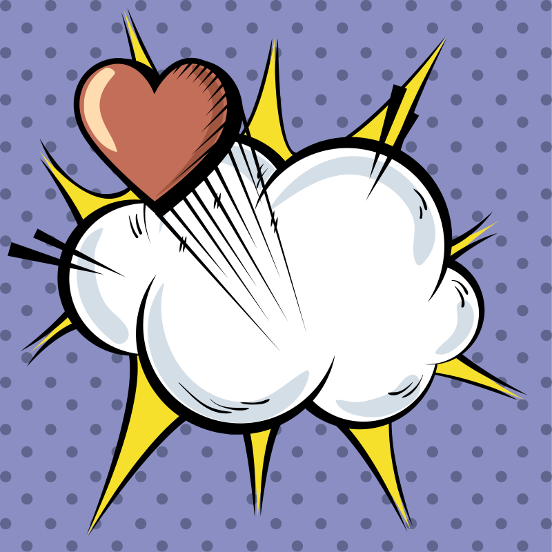 Tapete vintage em quadrinhos pop art - TenStickers