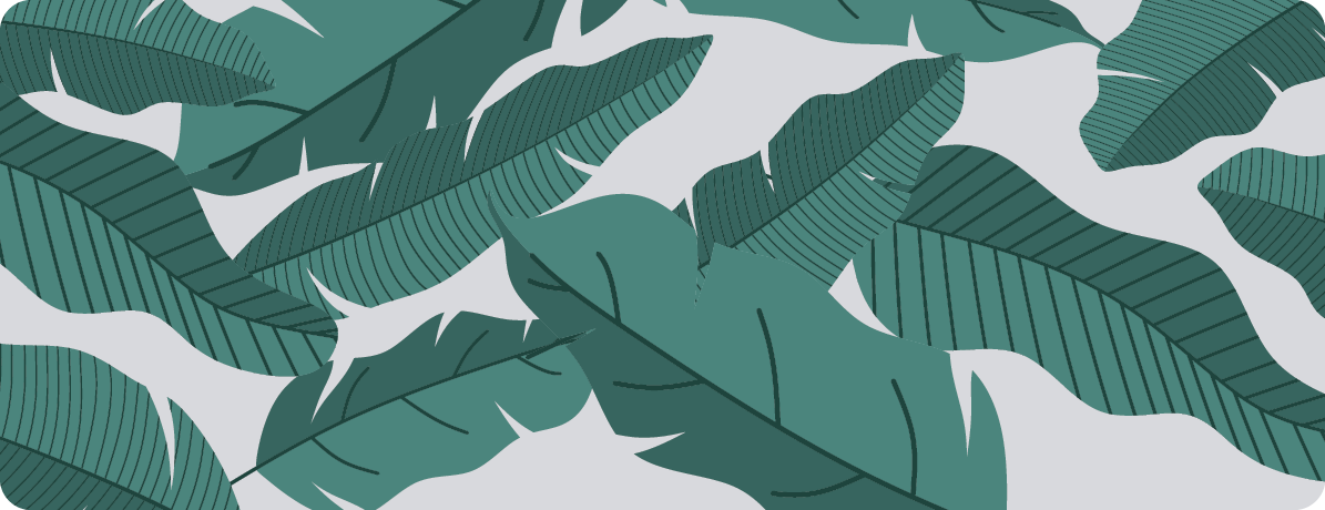 Tapete vinílico flores e plantas desenho de folha botânica - TenStickers