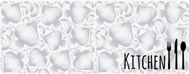 Tapete vinílico cozinha ilustração de utensílio de cozinha - TenStickers