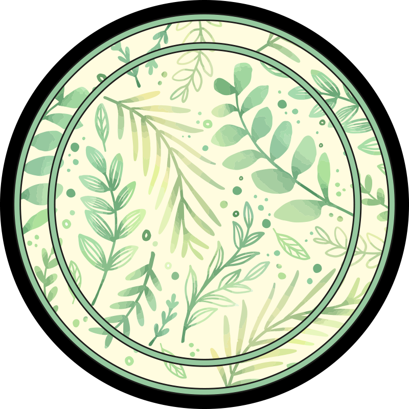 Tapete vinílico flores e plantas sotaque de motivo botânico - TenStickers