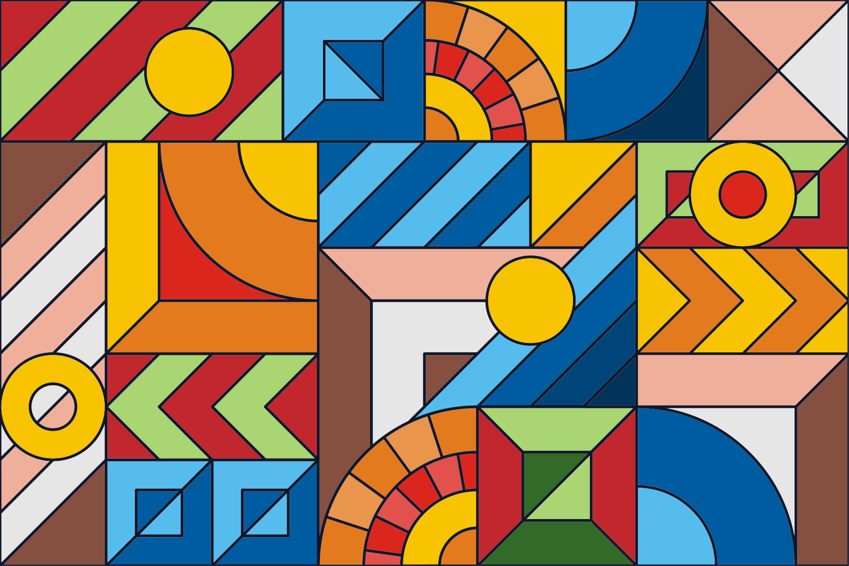 Ladrilhos de mosaico de mosaico colorido - TenStickers