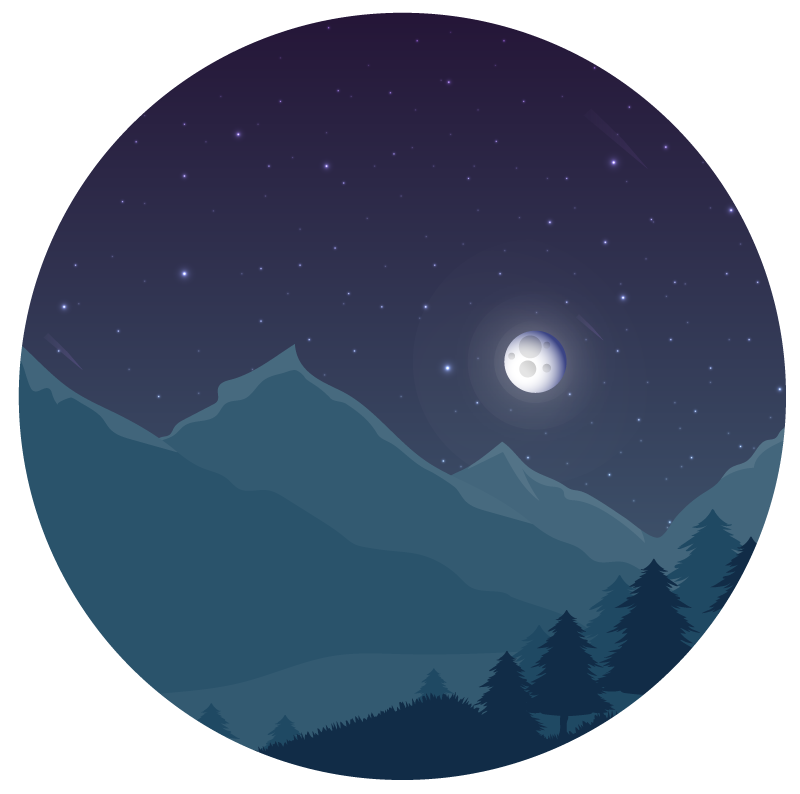 Tapete vinílico natureza anoitecer montanhoso - TenStickers