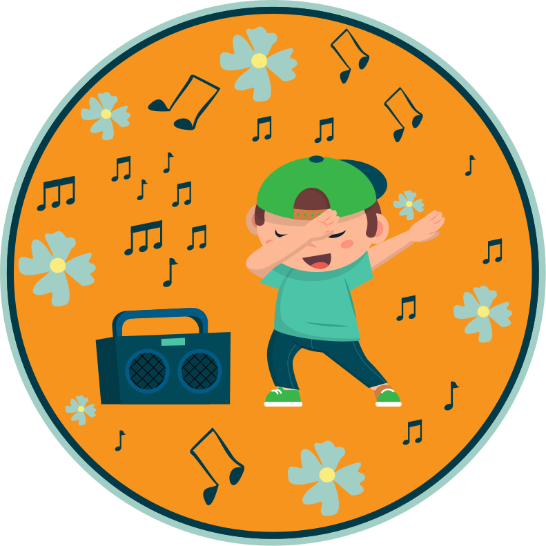 Dança infantil e tapete de vinil de rádio estéreo - TenStickers