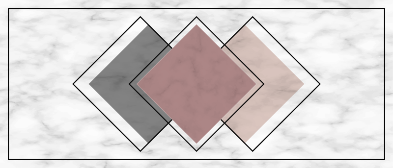 Tapete moderno de três losangos - TenStickers