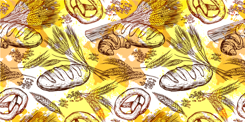 Tapete de vinil com trigo amarelo - TenStickers