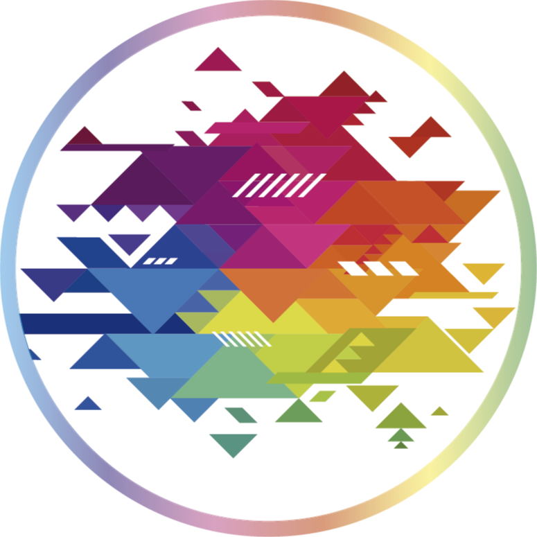 Tapete vinílico geométricas formas geométricas coloridas - TenStickers