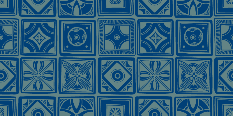 Tapete vinílico azulejos geométrico decorativo - TenStickers