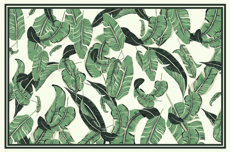 Tapete floral de folhas de palmeira gigante - TenStickers