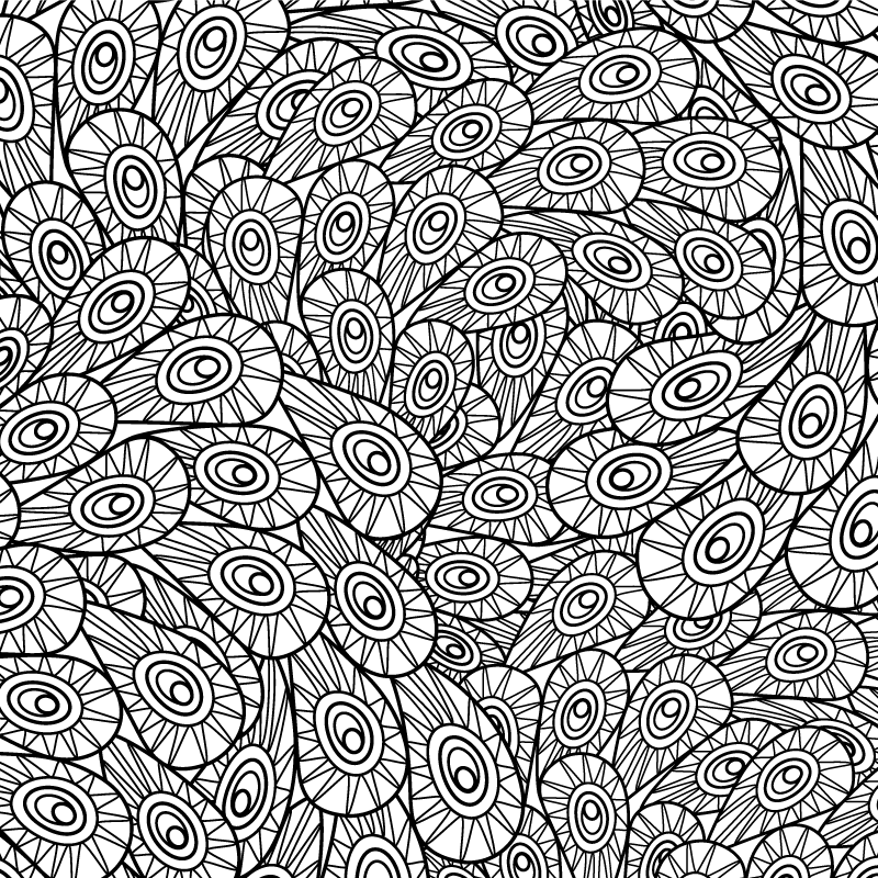 Tapete vinílico de mandala padrão de pena de pavão - TenStickers