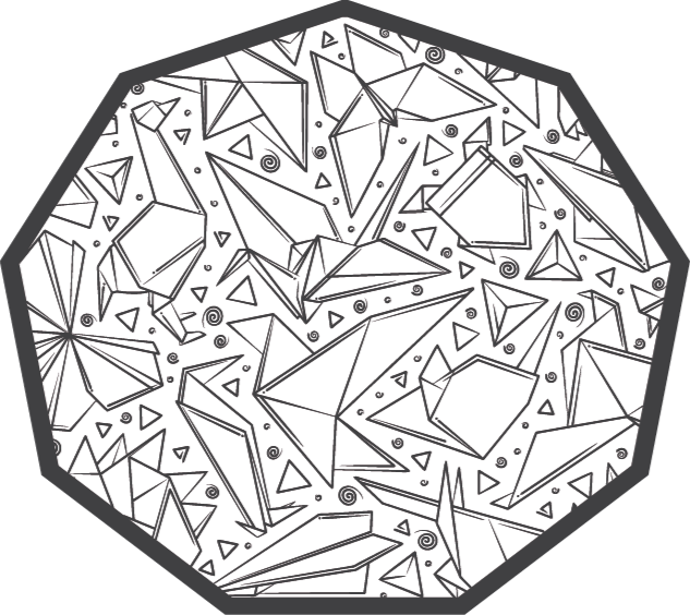 Tapete vinílico geométricas formas geométricas octagonais - TenStickers