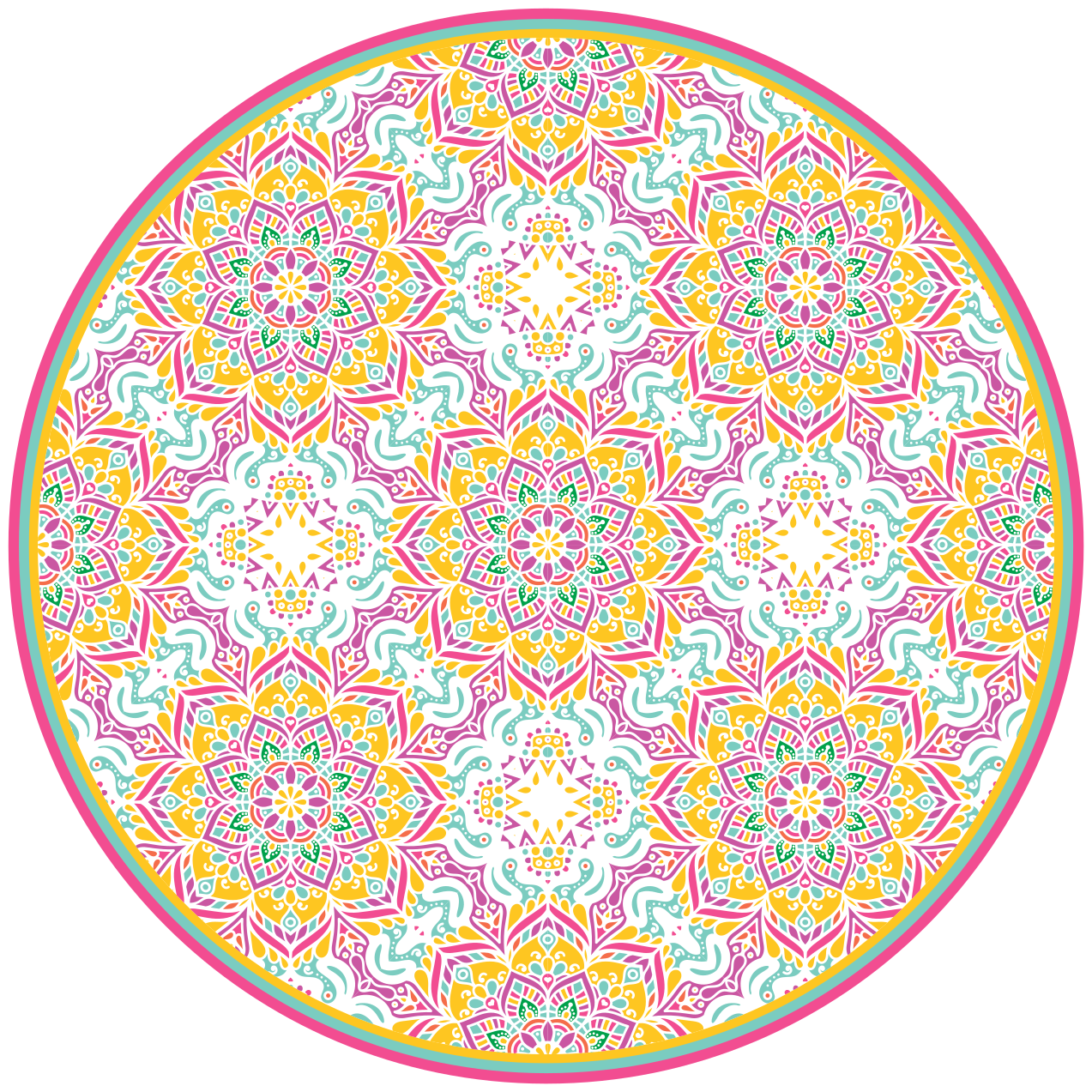 Tapete vinílico de mandala mandala circular - TenStickers
