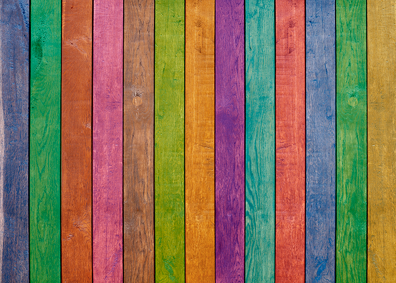 Piso de madeira com padrão multicolorido - TenStickers