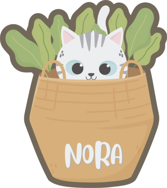 Tapete vinílico com nome felino personalizado - TenStickers