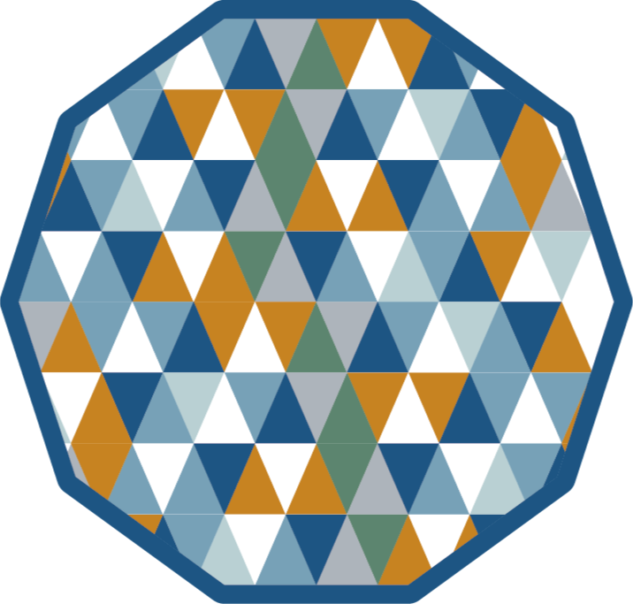 Tapete de pvc triângulos multicoloridos tapetes de vinil - TenStickers