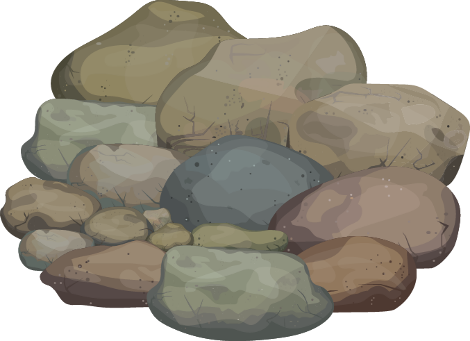 Tapete vinílico de pedras ilustração de seixo - TenStickers