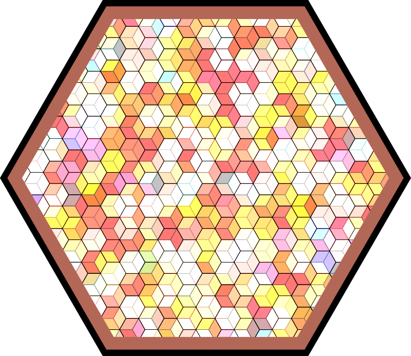 Tapete vinílico geométricas espectro hexagonal - TenStickers