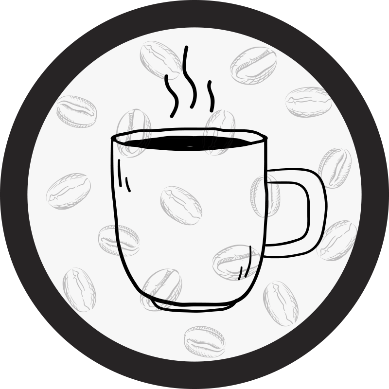 Tapete vinílico cozinha ilustração de xícara de café - TenStickers