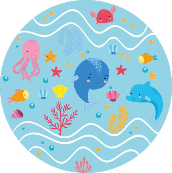 Tapete de animais marinhos divertido - TenStickers