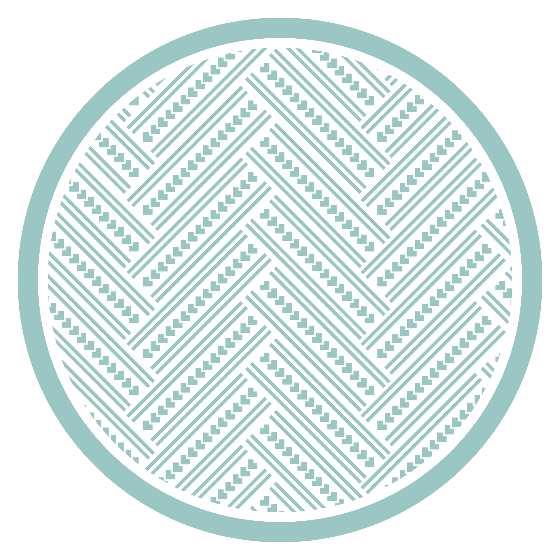 Tapete vinílico geométricas padrão geométrico redondo - TenStickers