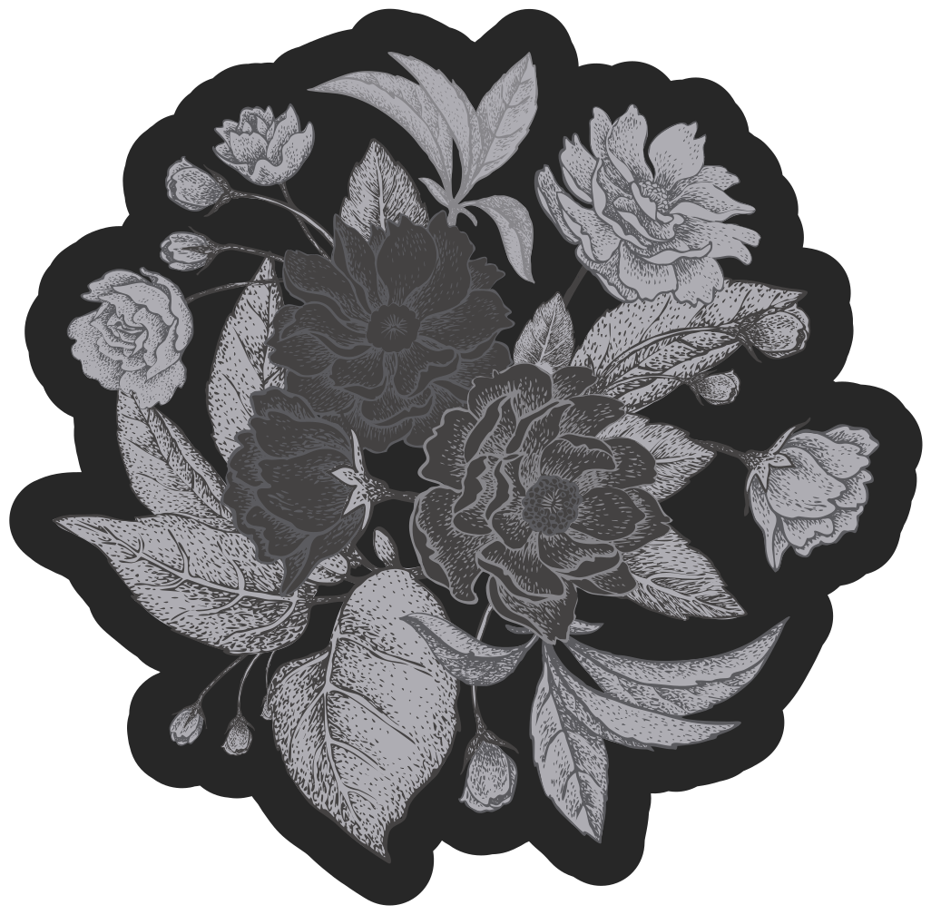 Tapete de vinil com flores orientais - TenStickers