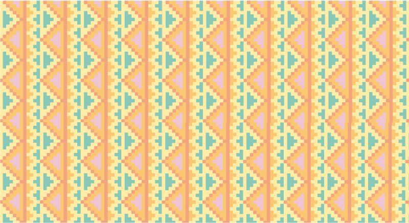 Tapete vinílico geométricas decoração estampada tribal - TenStickers