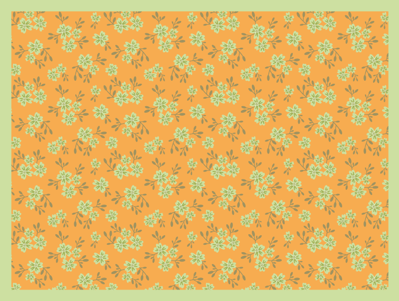 Tapete vinílico flores e plantas com padrão floral - TenStickers