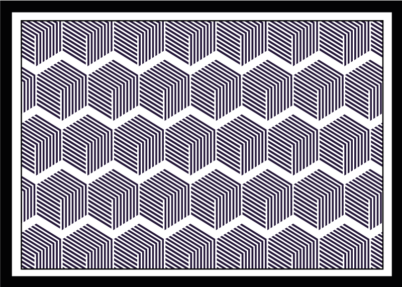 Tapete vinílico geométricas contraste cubista - TenStickers