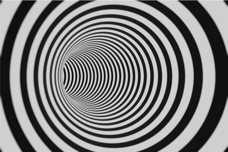 Tapete vinílico geométricas redemoinho de ilusão de ótica - TenStickers