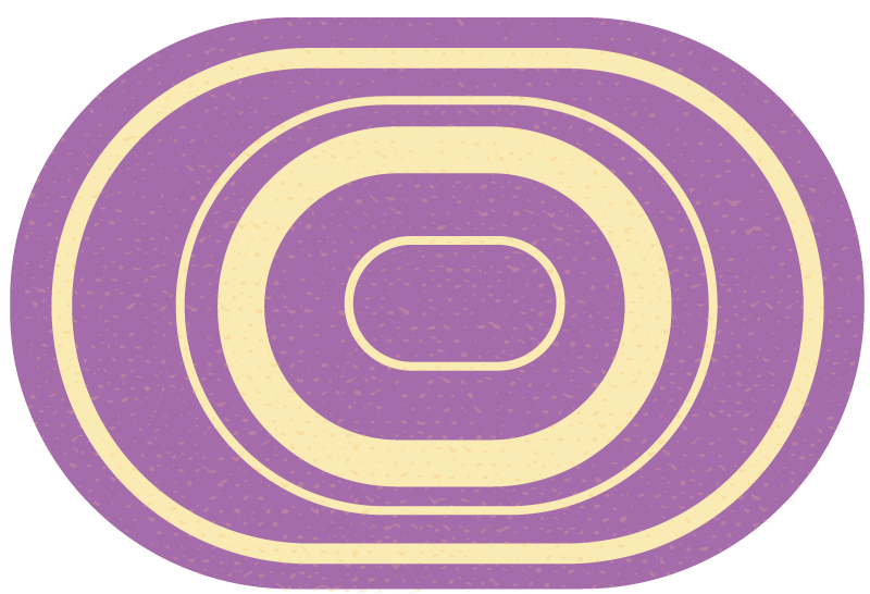 Tapete de vinil mínimo oval roxo - TenStickers