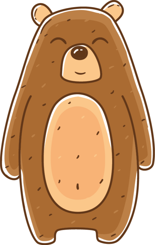 Tapete vinílico de animais ilustração de urso - TenStickers