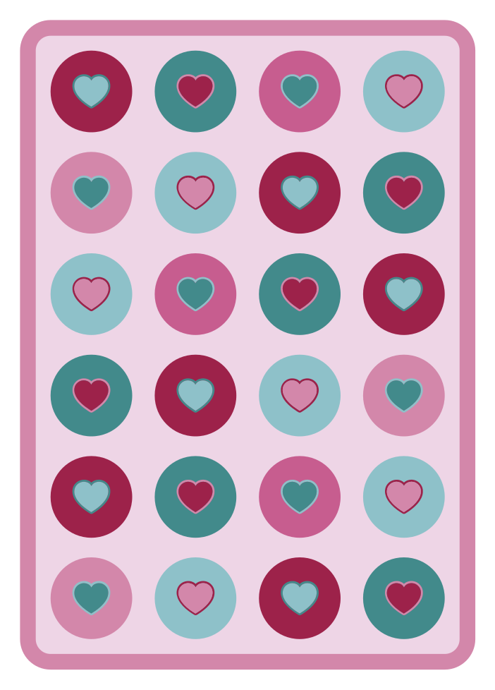 Tapete de vinil infantil com padrão de corações - TenStickers