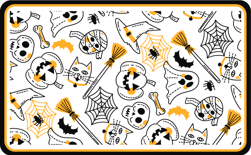 Tapete vinílico halloween motivos festivos assustadores - TenStickers