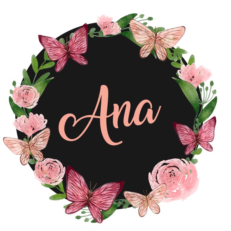 Tapete vinílico com nome círculo personalizado floral - TenStickers