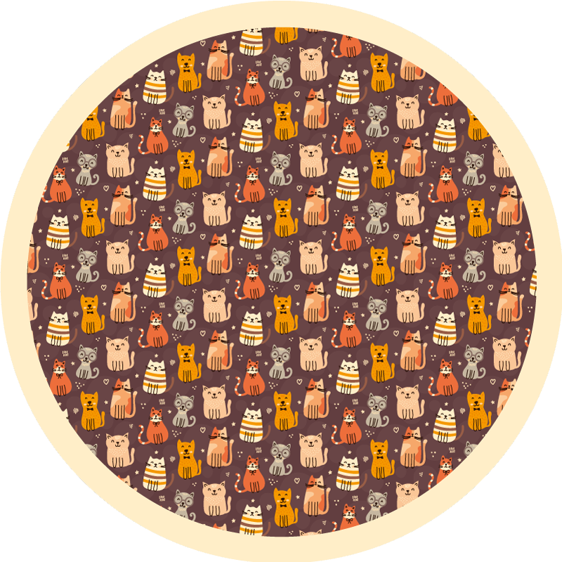 Tapete em vinil infantil com padrão de animais - TenStickers