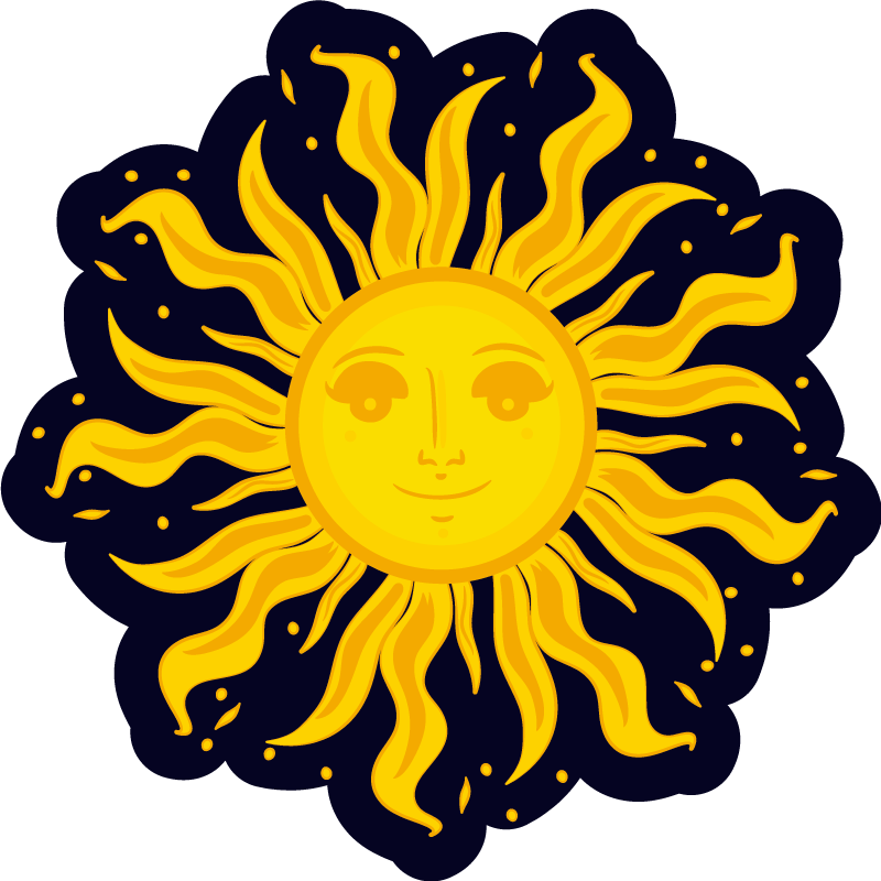 Tapete de vinil étnico boho sun - TenStickers