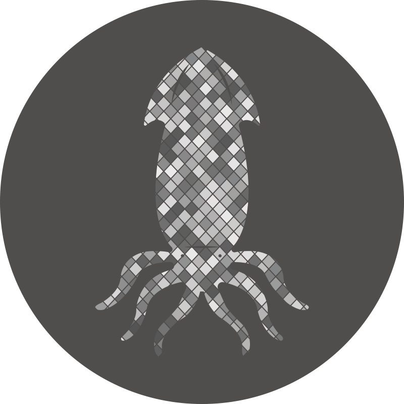 Tapete vinílico azulejos silhueta de lula em mosaico - TenStickers